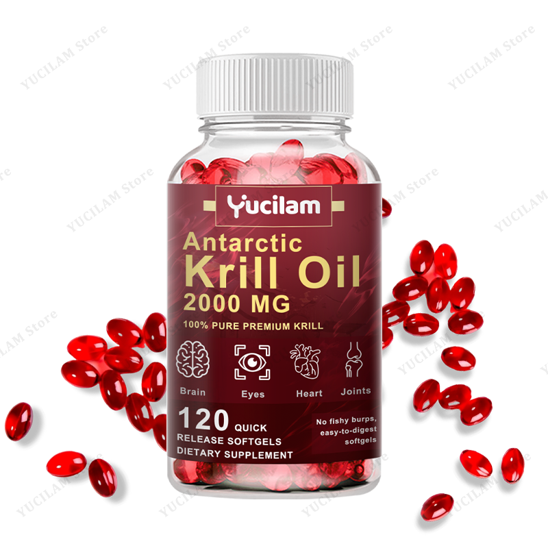 Omega 3 Fish Oil - Antarktika Krill Yağı 2000mg Eklem, Beyin,
