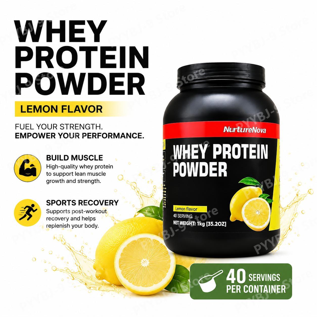 Fitness With Nutrition - NurtureNova Whey Protein Tozu Limon Aromalı