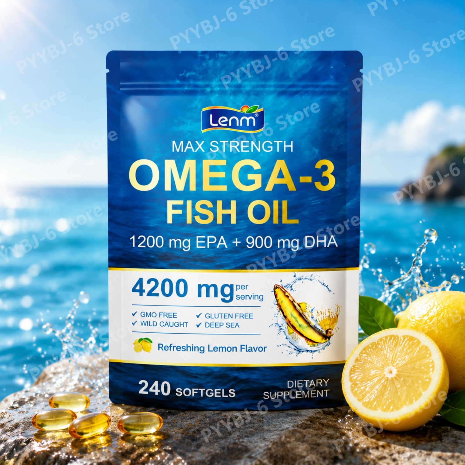 Omega 3 Fish Oil - Lenm Üçlü Etkili Omega-3 4200mg Balık