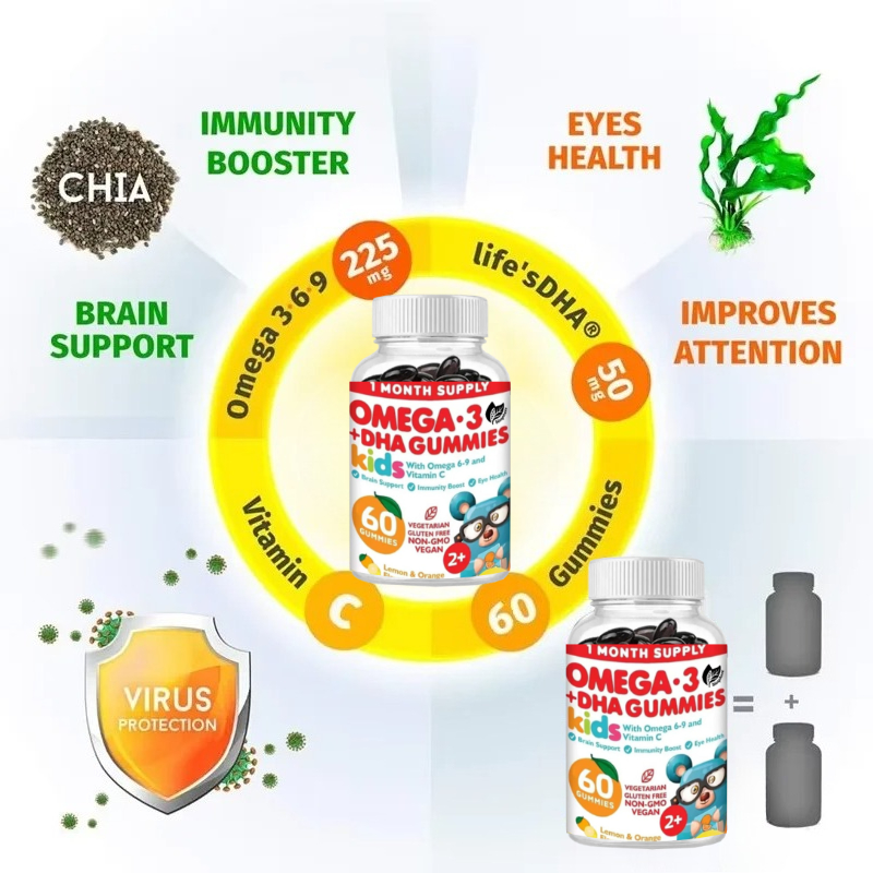 Omega 3 Fish Oil - Omega 3 Vejetaryen Jelibonları, Çocuklar ve